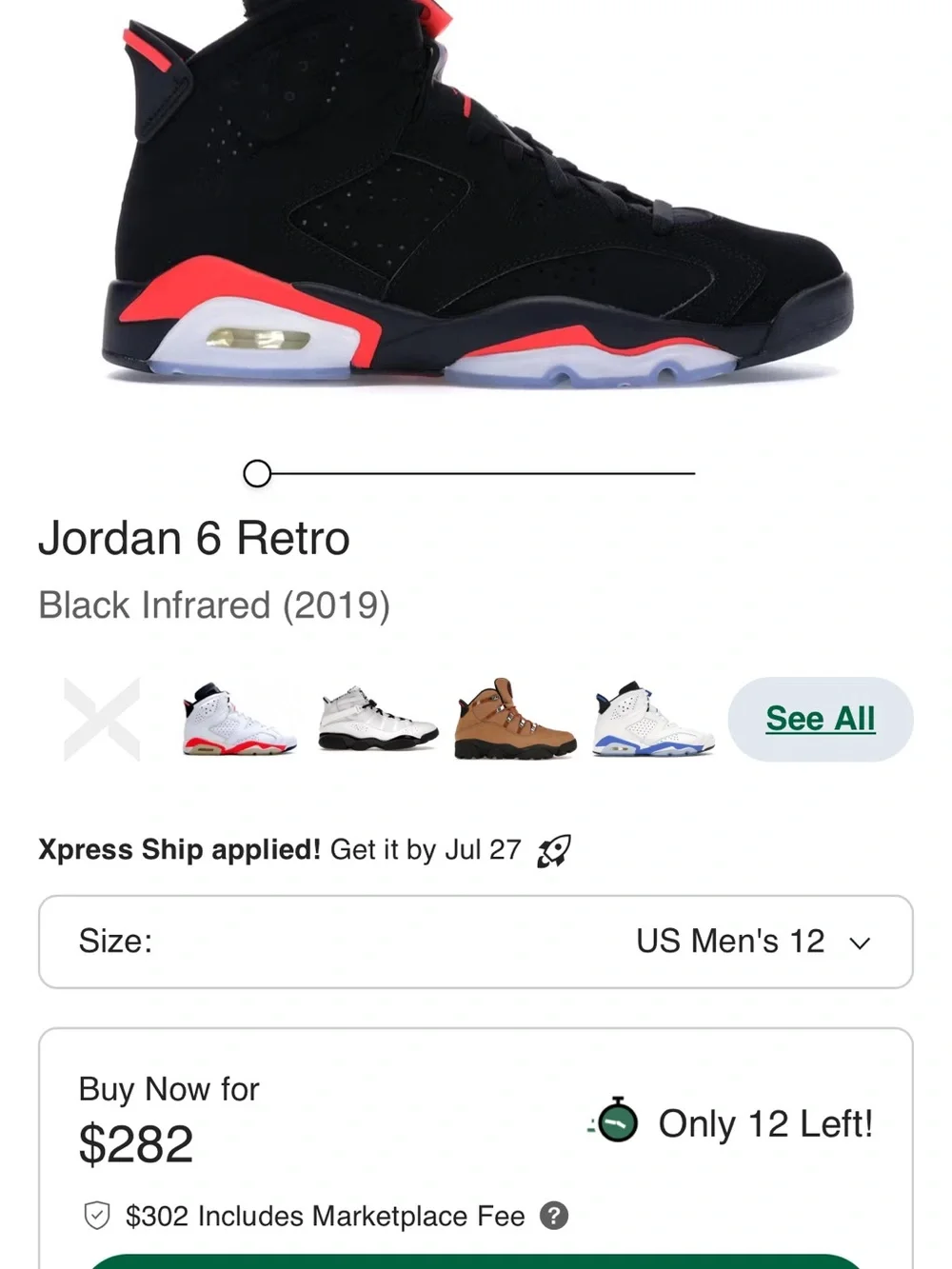 Jordan 6 Black Infrared